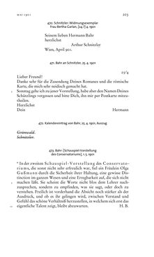 Image of the Page - 203 - in Arthur Schnitzler & Hermann Bahr - Briefwechsel, Aufzeichnungen, Dokumente 1891–1931