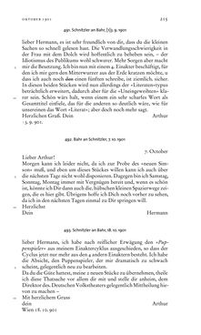 Image of the Page - 215 - in Arthur Schnitzler & Hermann Bahr - Briefwechsel, Aufzeichnungen, Dokumente 1891–1931