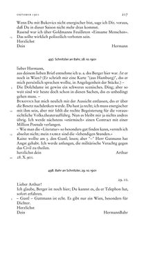 Bild der Seite - 217 - in Arthur Schnitzler & Hermann Bahr - Briefwechsel, Aufzeichnungen, Dokumente 1891–1931