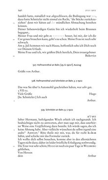 Image of the Page - 240 - in Arthur Schnitzler & Hermann Bahr - Briefwechsel, Aufzeichnungen, Dokumente 1891–1931