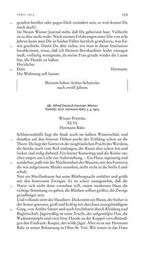 Bild der Seite - 259 - in Arthur Schnitzler & Hermann Bahr - Briefwechsel, Aufzeichnungen, Dokumente 1891–1931