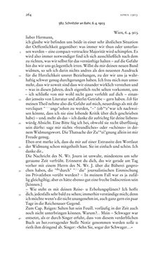 Image of the Page - 264 - in Arthur Schnitzler & Hermann Bahr - Briefwechsel, Aufzeichnungen, Dokumente 1891–1931