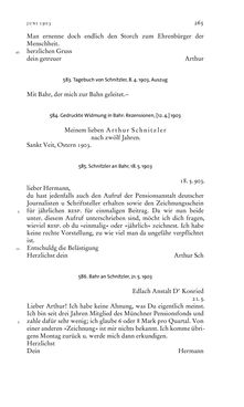 Bild der Seite - 265 - in Arthur Schnitzler & Hermann Bahr - Briefwechsel, Aufzeichnungen, Dokumente 1891–1931