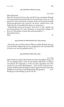 Image of the Page - 267 - in Arthur Schnitzler & Hermann Bahr - Briefwechsel, Aufzeichnungen, Dokumente 1891–1931