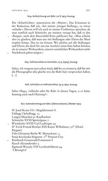 Image of the Page - 271 - in Arthur Schnitzler & Hermann Bahr - Briefwechsel, Aufzeichnungen, Dokumente 1891–1931