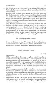 Image of the Page - 277 - in Arthur Schnitzler & Hermann Bahr - Briefwechsel, Aufzeichnungen, Dokumente 1891–1931