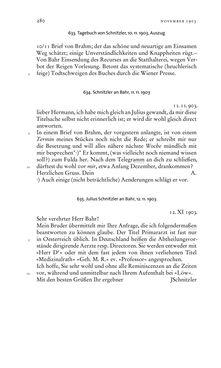 Image of the Page - 280 - in Arthur Schnitzler & Hermann Bahr - Briefwechsel, Aufzeichnungen, Dokumente 1891–1931