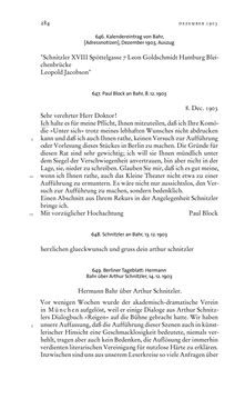 Image of the Page - 284 - in Arthur Schnitzler & Hermann Bahr - Briefwechsel, Aufzeichnungen, Dokumente 1891–1931
