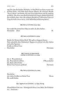 Bild der Seite - 305 - in Arthur Schnitzler & Hermann Bahr - Briefwechsel, Aufzeichnungen, Dokumente 1891–1931