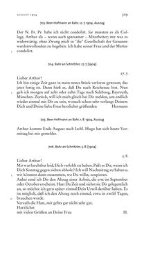 Bild der Seite - 309 - in Arthur Schnitzler & Hermann Bahr - Briefwechsel, Aufzeichnungen, Dokumente 1891–1931
