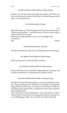 Bild der Seite - 316 - in Arthur Schnitzler & Hermann Bahr - Briefwechsel, Aufzeichnungen, Dokumente 1891–1931