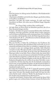Bild der Seite - 318 - in Arthur Schnitzler & Hermann Bahr - Briefwechsel, Aufzeichnungen, Dokumente 1891–1931