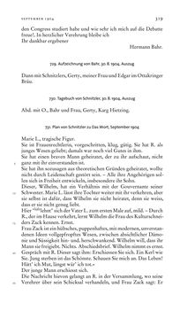 Bild der Seite - 319 - in Arthur Schnitzler & Hermann Bahr - Briefwechsel, Aufzeichnungen, Dokumente 1891–1931