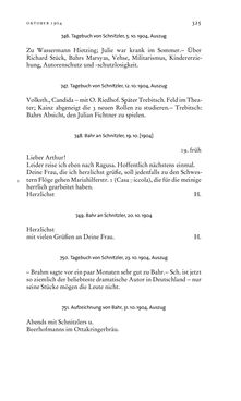 Image of the Page - 325 - in Arthur Schnitzler & Hermann Bahr - Briefwechsel, Aufzeichnungen, Dokumente 1891–1931