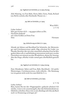 Bild der Seite - 326 - in Arthur Schnitzler & Hermann Bahr - Briefwechsel, Aufzeichnungen, Dokumente 1891–1931