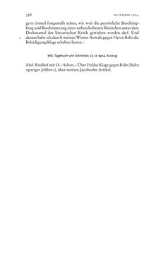 Image of the Page - 336 - in Arthur Schnitzler & Hermann Bahr - Briefwechsel, Aufzeichnungen, Dokumente 1891–1931