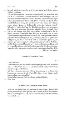Image of the Page - 343 - in Arthur Schnitzler & Hermann Bahr - Briefwechsel, Aufzeichnungen, Dokumente 1891–1931