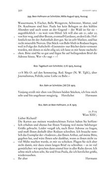 Image of the Page - 350 - in Arthur Schnitzler & Hermann Bahr - Briefwechsel, Aufzeichnungen, Dokumente 1891–1931