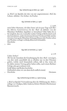 Bild der Seite - 373 - in Arthur Schnitzler & Hermann Bahr - Briefwechsel, Aufzeichnungen, Dokumente 1891–1931