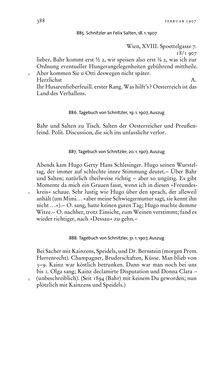 Bild der Seite - 388 - in Arthur Schnitzler & Hermann Bahr - Briefwechsel, Aufzeichnungen, Dokumente 1891–1931