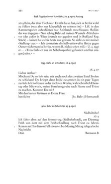 Image of the Page - 392 - in Arthur Schnitzler & Hermann Bahr - Briefwechsel, Aufzeichnungen, Dokumente 1891–1931