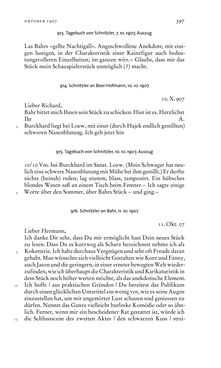 Bild der Seite - 397 - in Arthur Schnitzler & Hermann Bahr - Briefwechsel, Aufzeichnungen, Dokumente 1891–1931