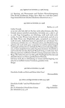 Image of the Page - 402 - in Arthur Schnitzler & Hermann Bahr - Briefwechsel, Aufzeichnungen, Dokumente 1891–1931