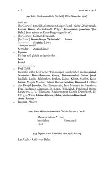 Bild der Seite - 410 - in Arthur Schnitzler & Hermann Bahr - Briefwechsel, Aufzeichnungen, Dokumente 1891–1931