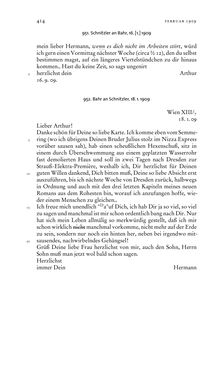 Bild der Seite - 414 - in Arthur Schnitzler & Hermann Bahr - Briefwechsel, Aufzeichnungen, Dokumente 1891–1931