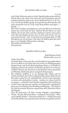Bild der Seite - 418 - in Arthur Schnitzler & Hermann Bahr - Briefwechsel, Aufzeichnungen, Dokumente 1891–1931