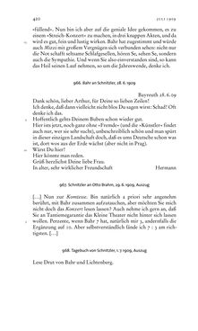 Image of the Page - 420 - in Arthur Schnitzler & Hermann Bahr - Briefwechsel, Aufzeichnungen, Dokumente 1891–1931