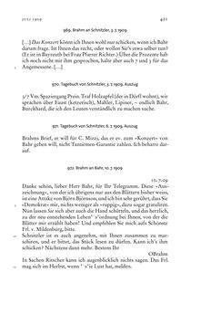 Image of the Page - 421 - in Arthur Schnitzler & Hermann Bahr - Briefwechsel, Aufzeichnungen, Dokumente 1891–1931