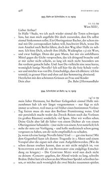 Image of the Page - 428 - in Arthur Schnitzler & Hermann Bahr - Briefwechsel, Aufzeichnungen, Dokumente 1891–1931