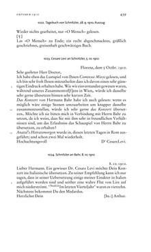 Image of the Page - 439 - in Arthur Schnitzler & Hermann Bahr - Briefwechsel, Aufzeichnungen, Dokumente 1891–1931
