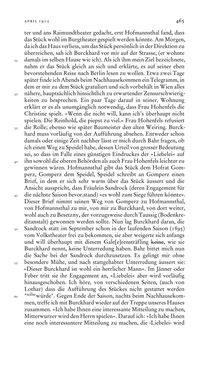 Image of the Page - 465 - in Arthur Schnitzler & Hermann Bahr - Briefwechsel, Aufzeichnungen, Dokumente 1891–1931