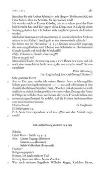 Image of the Page - 481 - in Arthur Schnitzler & Hermann Bahr - Briefwechsel, Aufzeichnungen, Dokumente 1891–1931