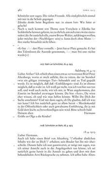 Bild der Seite - 482 - in Arthur Schnitzler & Hermann Bahr - Briefwechsel, Aufzeichnungen, Dokumente 1891–1931