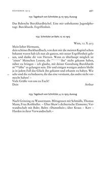 Image of the Page - 491 - in Arthur Schnitzler & Hermann Bahr - Briefwechsel, Aufzeichnungen, Dokumente 1891–1931