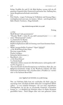Bild der Seite - 518 - in Arthur Schnitzler & Hermann Bahr - Briefwechsel, Aufzeichnungen, Dokumente 1891–1931