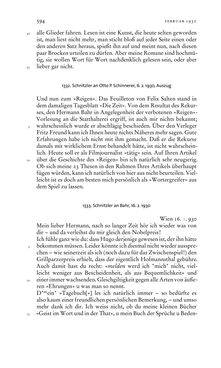 Image of the Page - 594 - in Arthur Schnitzler & Hermann Bahr - Briefwechsel, Aufzeichnungen, Dokumente 1891–1931