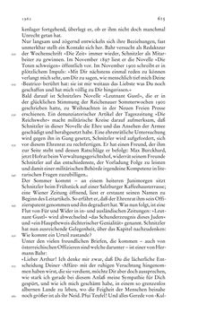 Image of the Page - 615 - in Arthur Schnitzler & Hermann Bahr - Briefwechsel, Aufzeichnungen, Dokumente 1891–1931