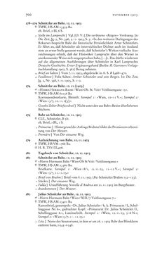 Bild der Seite - 700 - in Arthur Schnitzler & Hermann Bahr - Briefwechsel, Aufzeichnungen, Dokumente 1891–1931
