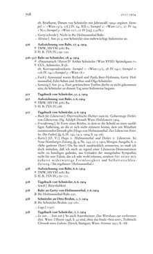 Bild der Seite - 708 - in Arthur Schnitzler & Hermann Bahr - Briefwechsel, Aufzeichnungen, Dokumente 1891–1931