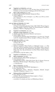 Bild der Seite - 718 - in Arthur Schnitzler & Hermann Bahr - Briefwechsel, Aufzeichnungen, Dokumente 1891–1931