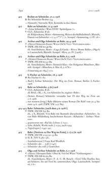 Image of the Page - 732 - in Arthur Schnitzler & Hermann Bahr - Briefwechsel, Aufzeichnungen, Dokumente 1891–1931