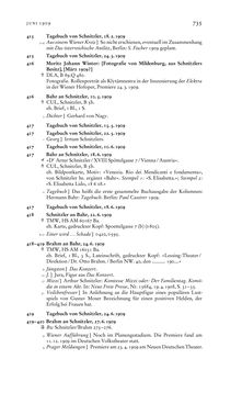 Image of the Page - 735 - in Arthur Schnitzler & Hermann Bahr - Briefwechsel, Aufzeichnungen, Dokumente 1891–1931