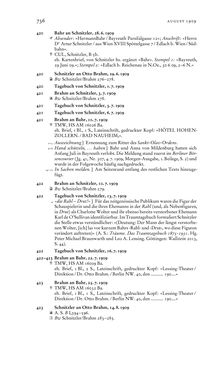 Image of the Page - 736 - in Arthur Schnitzler & Hermann Bahr - Briefwechsel, Aufzeichnungen, Dokumente 1891–1931