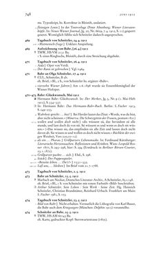 Image of the Page - 748 - in Arthur Schnitzler & Hermann Bahr - Briefwechsel, Aufzeichnungen, Dokumente 1891–1931