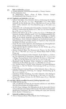 Bild der Seite - 749 - in Arthur Schnitzler & Hermann Bahr - Briefwechsel, Aufzeichnungen, Dokumente 1891–1931