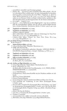 Bild der Seite - 775 - in Arthur Schnitzler & Hermann Bahr - Briefwechsel, Aufzeichnungen, Dokumente 1891–1931